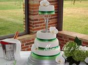 Wedding cake vert blanc
