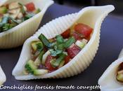 Conchiglies farcies tomate courgette basilic
