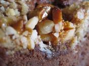 Gâteau chocolat, streusel fleur amandes caramélisées