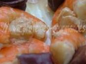 Brochettes noix jacques crevettes