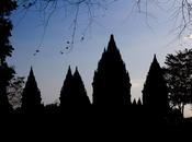 Silhouette temple Prambanan