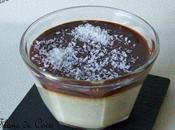 Flans coco coulis chocolat