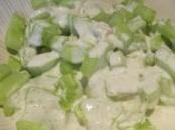Salade concombre l’échalotte yaourt