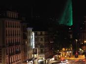 d'eau illuminé vert!