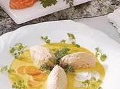 Mousse saumon coulis légumes