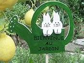 Panneau jardin lapins