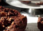 Muffins chocolat noisettes, coeur ferrero rocher