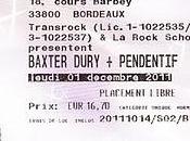 Concert Pendentif Baxter Dury Rock School Barbey Bordeaux