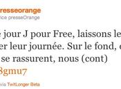 Orange réagit l’arrivée Free Mobile twitter