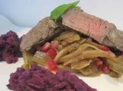 Veau, poêlée d’endives, beurre chou rouge (une recette barrée...)