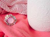 Fleurettes, papillons, petits pois rose printemps