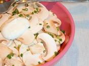 Salade champignons sauce ciboulette yuzu