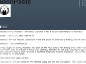 AnonPaste alternative Pastebin