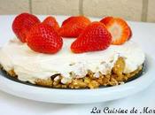 "Tarte Cheesecake" sans cuisson fraises oeufs)