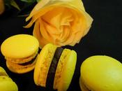 Macaron roses jaunes