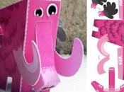 Pink Mammuthus papertoy Jerom