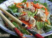 Salade asiatique crevettes poulet