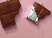 Bijoux fimo Carrés chocolat