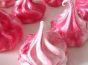 Meringues colorées rose/rouge