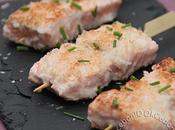Brochettes saumon noix coco
