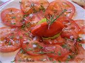 Carpaccio tomates sorbet poivrons rouges