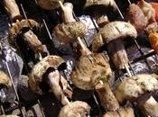 Brochettes champignons barbecue