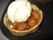 Tartelette sablee mirabelles glace fromage blanc