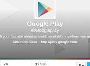 Google Play active compte twitter pour plus grand plaisir abonnés.