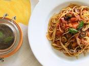 Spaghettis sauce tomates tapenade