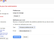 Google Outils pour Webmasters vous notifie mail lorsque votre site problème