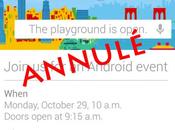 L’évènement Google Android octobre annulé