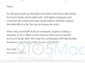 Apple fait millions pour Sandy Croix-Rouge