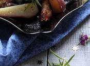 Canette rôtie miel pain d’épices, poires pochées