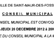 Conseil municipal décembre