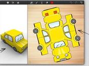 Foldify réaliser monter Paper Toys grâce tablette