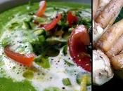 recette extraordinaire velouté petits pois krachai, asperges vertes croquantes
