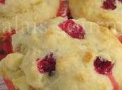 Muffins canneberges chocolat blanc