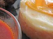 Brochettes boulettes d'agneau, sauce tomate purée navets/carottes