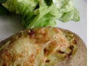 Pommes terre farcies chou vert lardons