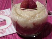 Tapioca lait coco coulis fraise-framboise Coco milk tapioca strawberry-raspberry