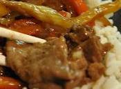 Lanières boeuf sauce poivre noir asiatique