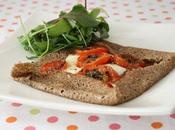 Galette chèvre, coppa tomates basilic