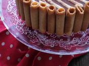 Charlotte chocolat, coeur framboises crème cannelle