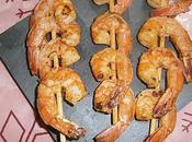 brochettes gambas marinées citron vert