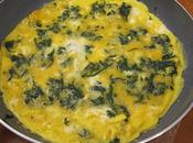 Omelette fanes radis/oignons