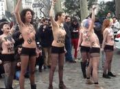 courageuses jeunes filles envahissent local Femen