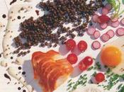 Flan haddock, salade lentilles radis roses tomates cerises