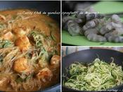curry thaï gambas spaghetti légumes