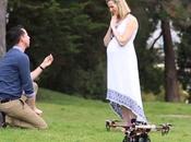 Insolite demande mariage avec quadricoptère