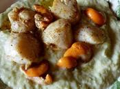 Noix Saint-Jacques mousseline poireaux